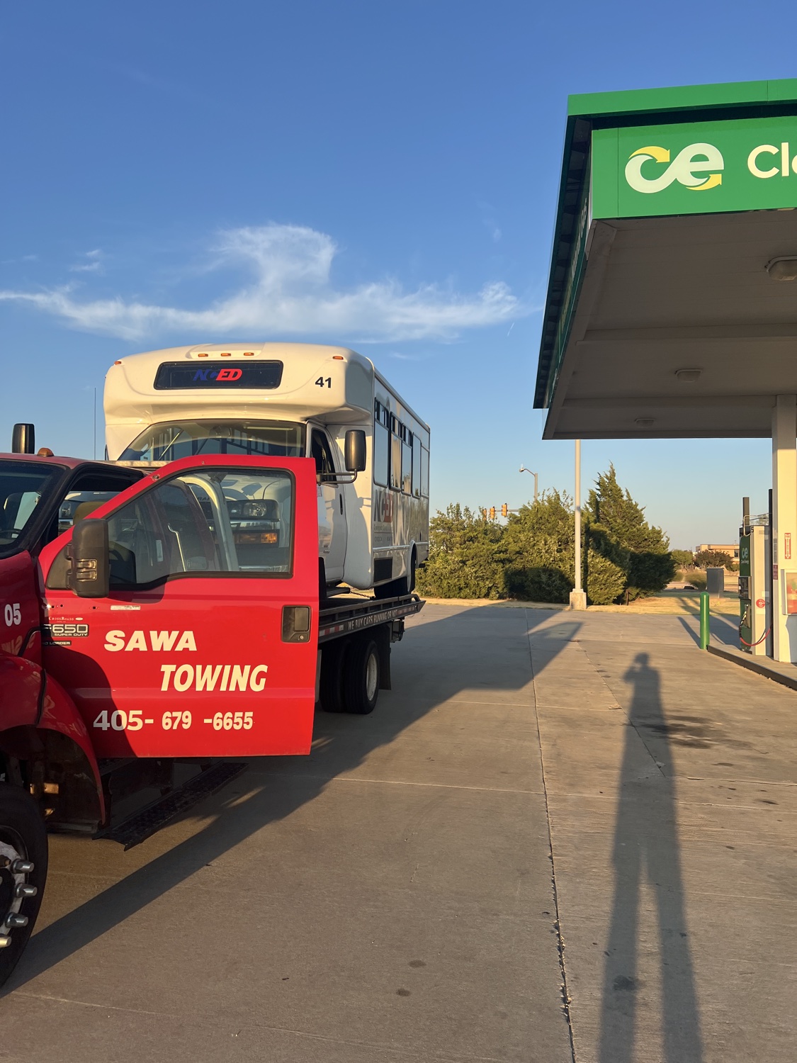 Sawa Towing truck on the road, ready for emergency fuel delivery